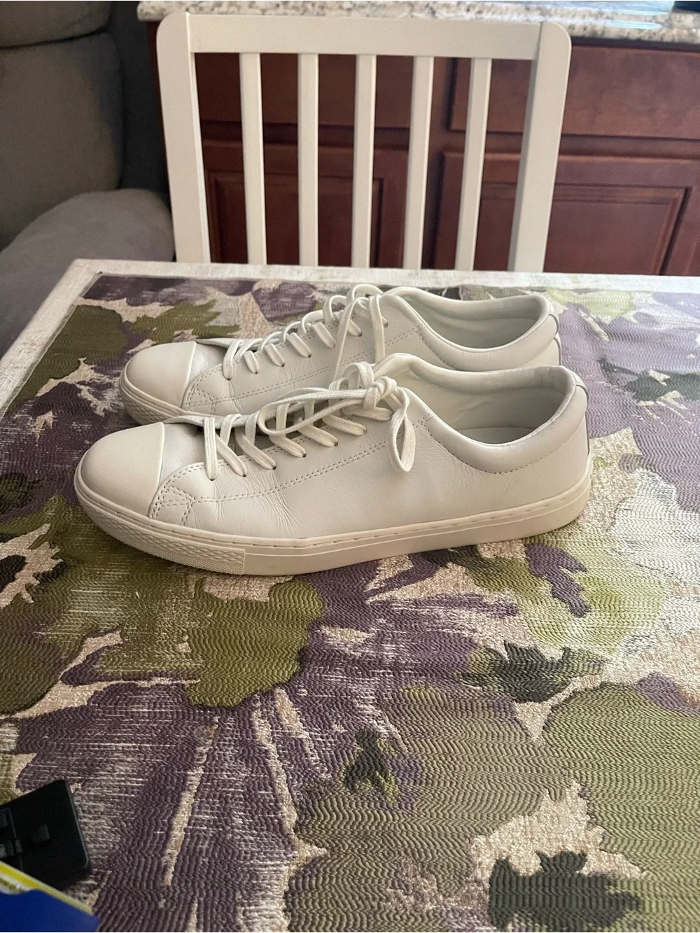 Converse White Low-Top Leather Sneakers